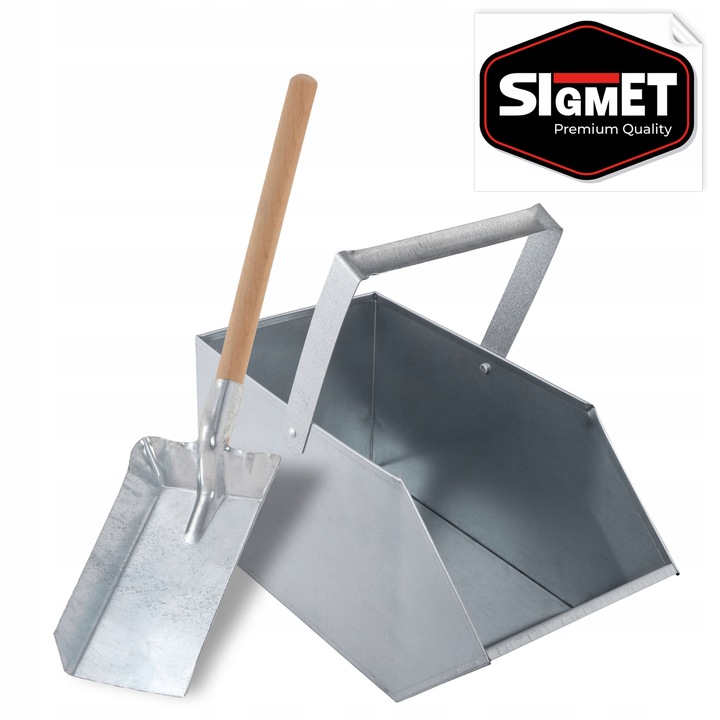 WĘGLARKA POJEMNIK NA WĘGIEL POPIÓŁ OCYNK DUŻA + Łopatka do węgla