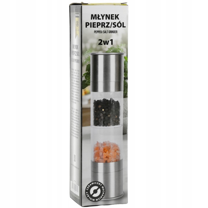 MŁYNEK RĘCZNY DO SOLI i PIEPRZU STALOW MŁYNEK KARL HAUSMANN