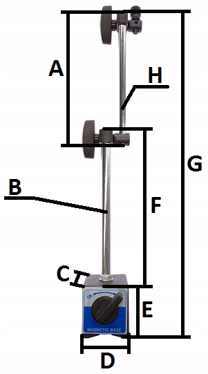 CZUJNIK ZEGAROWY 0-10 0,01 DO SPRAWDZANIA BICIA + UCHWYT STATYW MAGNETYCZNY