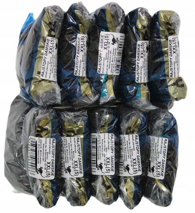 10x Rajstopy elastil 20 GRAFIT Dwa kliny 5-XXL