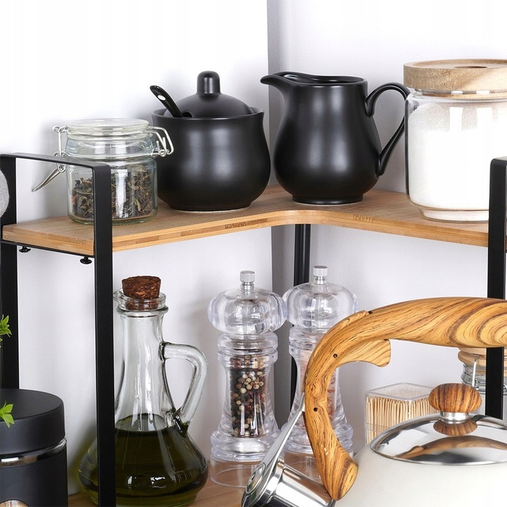 Zestaw CUKIERNICZKA MLECZNIK ŁYŻECZKA pojemnik na cukier mleko czarna