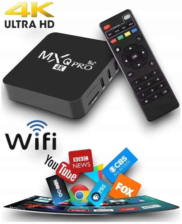 DEKODER ANDROID 7.1 SMART TV BOX 8GB MXQ PRO 4K ODTWARZACZ