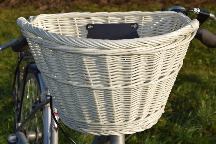 Kosz wiklinowy na rower koszyk ROWEROWY na click wiklina polski 3 kolory