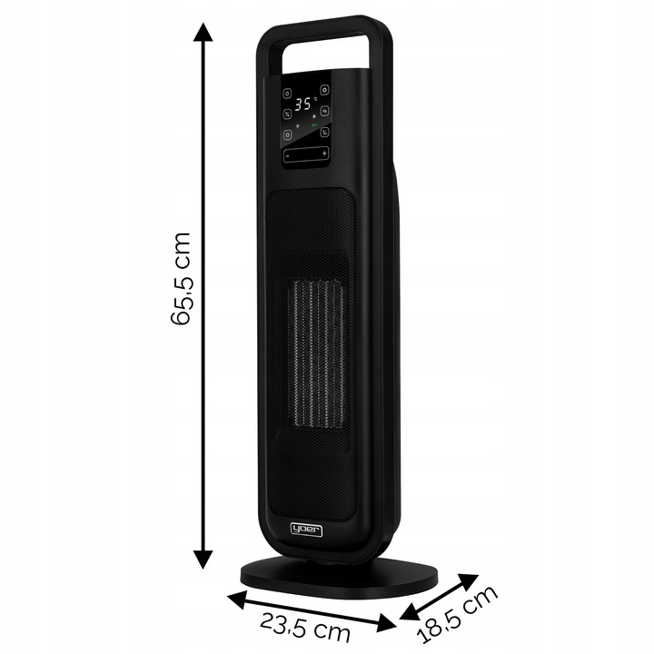 Termowentylator Farelka Cichy 38dB Yoer 2000W +Timer 4Tryby