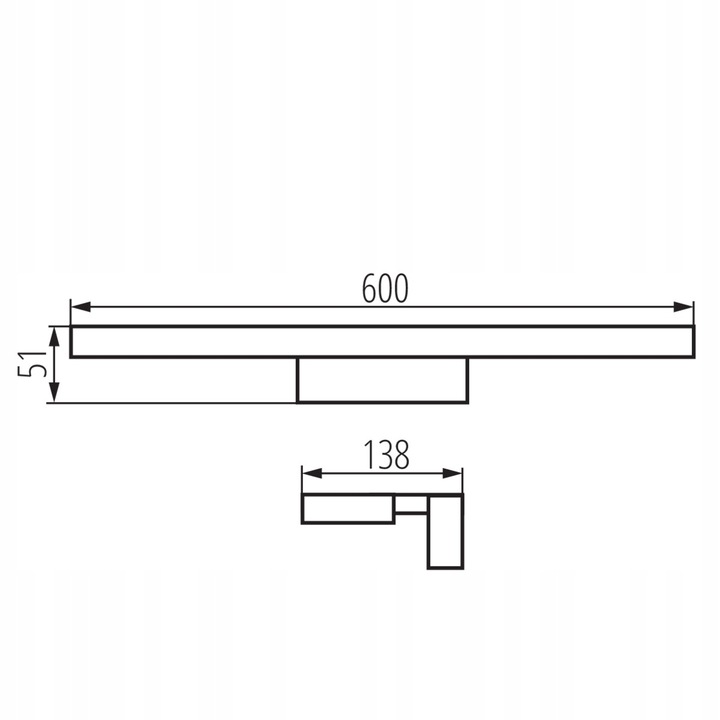 Lampa łazienkowa LL WALL LAMP03 12W C LED kinkiet nad lustro chrom