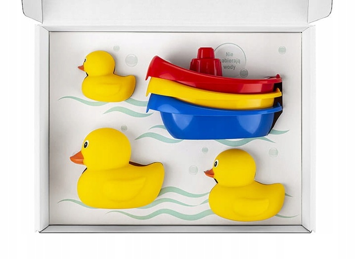 TULLO Zabawki do kąpieli BEZ DZIURKI łódki kaczki