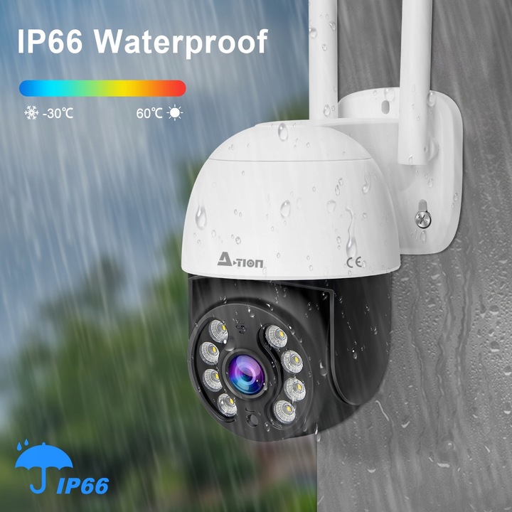 KAMERA WIFI IP SMART ZEWNĘTRZNA OBROTOWA FULL HD 4MP 2K ZOOM 4x DETEKCJA