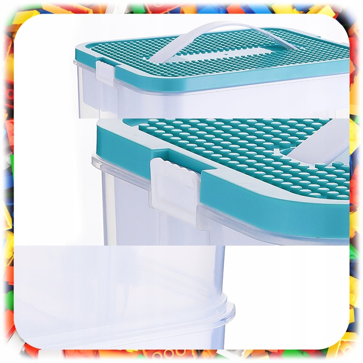 POJEMNIK na Klocki LEGO 4-PIĘTROWY WARSTWOWY ORGANIZER z Przegródkami 24 L