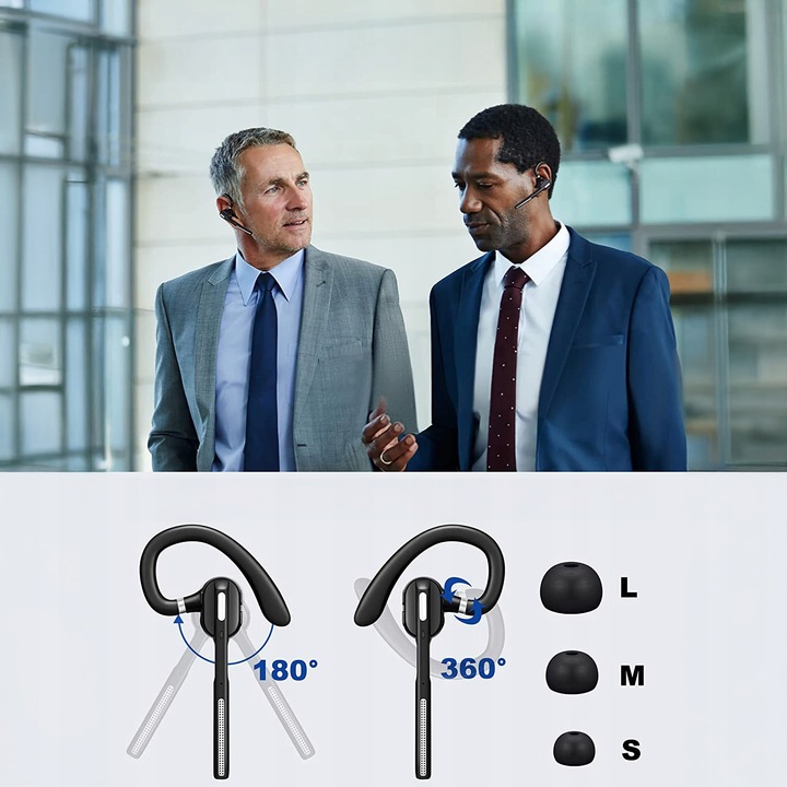 SŁUCHAWKA BLUETOOTH DLA KIEROWCY DO TELEFONU ROZMÓW BEZPRZEWODOWA ZESTAW