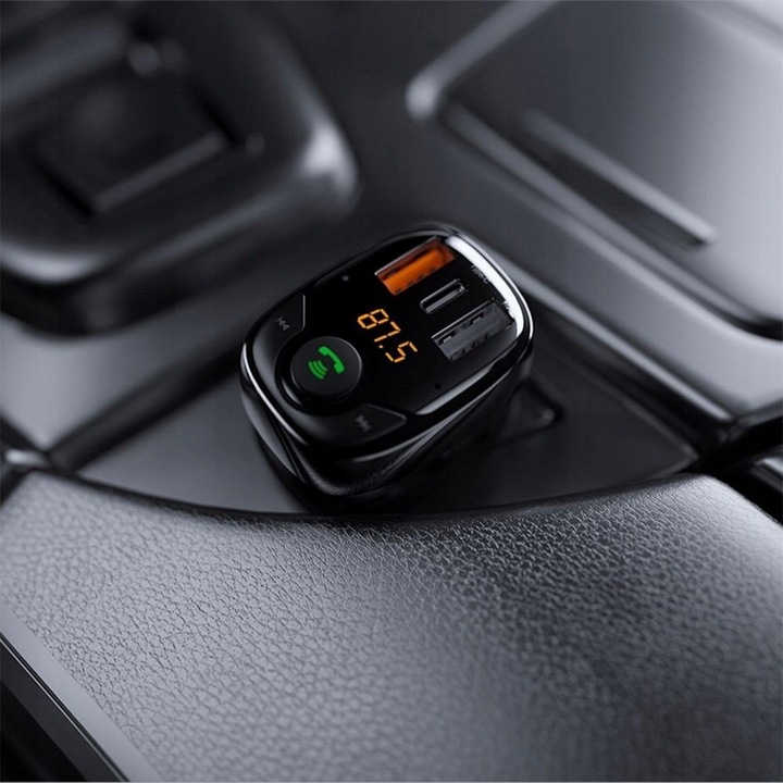 TRANSMITER FM Z ŁADOWARKĄ QC4.0 PD USB-C ROCK B301