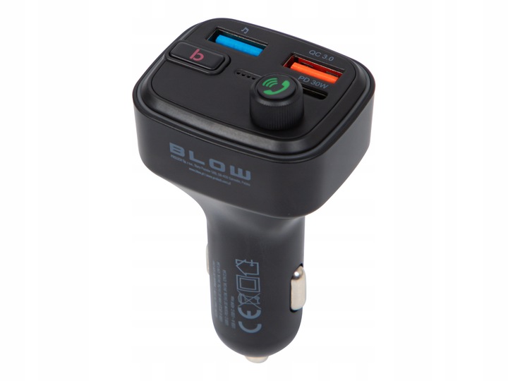 TRANSMITER FM BLUETOOTH 5.3 QC 3.0 PD30W MOCNY BASS ŁADOWARKA MIKROFON