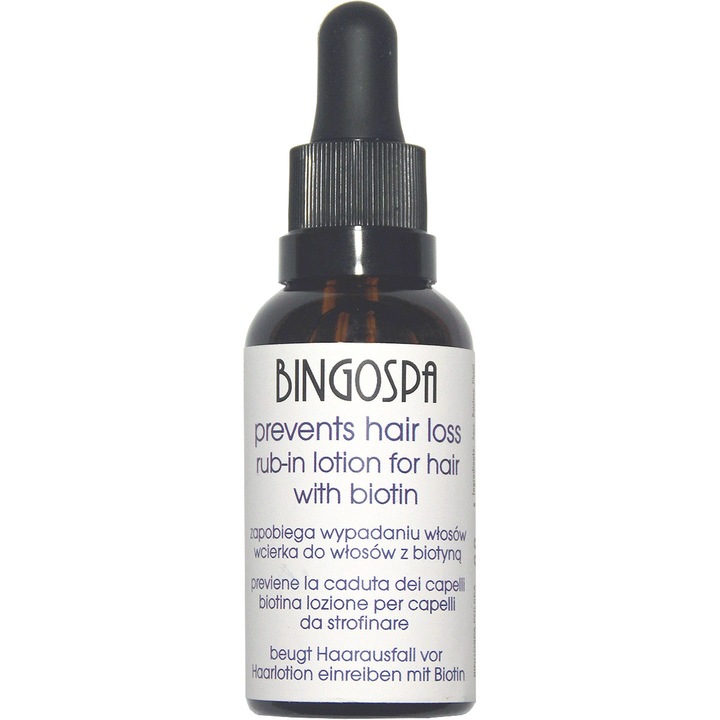 ZAPOBIEGA WYPADANIU WŁOSÓW BIOTYNA WCIERKA BINGOSPA