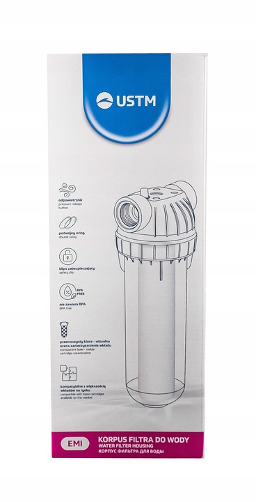 FILTR DO WODY DOMU KORPUS OBUDOWA 3/4" EMI 10' UCHWYT KLUCZ KOMPLET ZESTAW