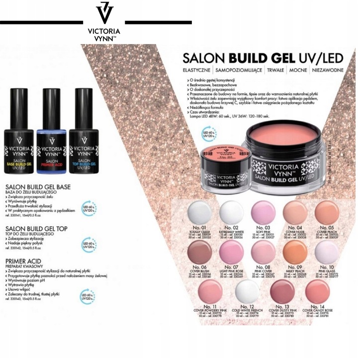 VICTORIA VYNN Baza Żelowa Budująca UV/LED w Pędzelku BASE BUILD GEL 15ml