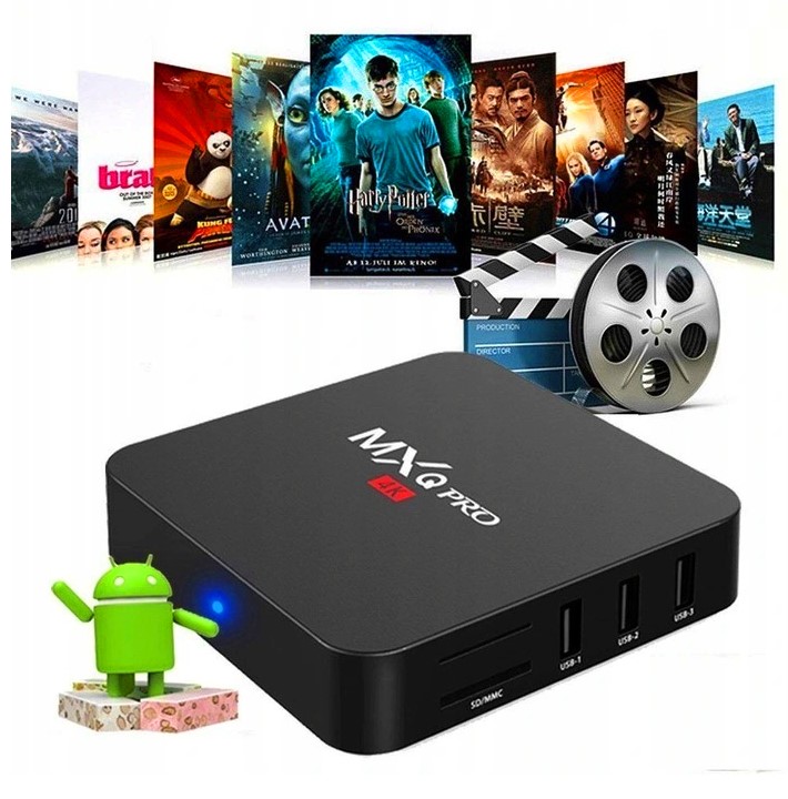 SMART TV BOX MXQ PRO 4K 1+8GB ANDROID 11.1 WIFI SD 5G DEKODER JĘZYK