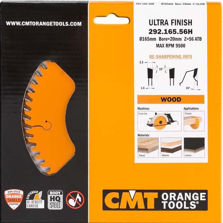 CMT Piła Tarczowa Do Drewna Laminatu 165x20mm 56z