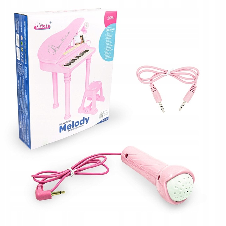 PIANINO ORGANY KEYBOARD DLA DZIECI KRZESEŁKO MIKROFON NAGRYWANIE KARAOKE