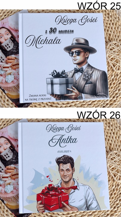 Księga gości karty białe na urodziny rocznice nietypowe okazje
