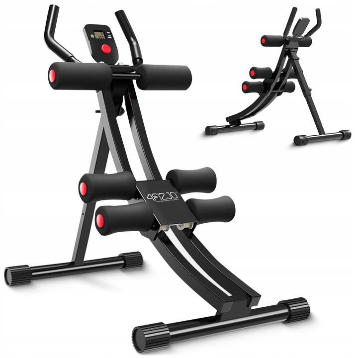 TRENAŻER MIĘŚNI BRZUCHA REGULOWANY SKŁADANY DO ĆWICZEŃ Z LICZNIKIEM 4FIZJO