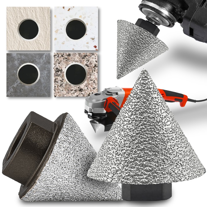 STOŻEK DIAMENTOWY FREZ 2-50 MM STOŻKOWY M14 GRES GLAZURA GRANIT MARMUR