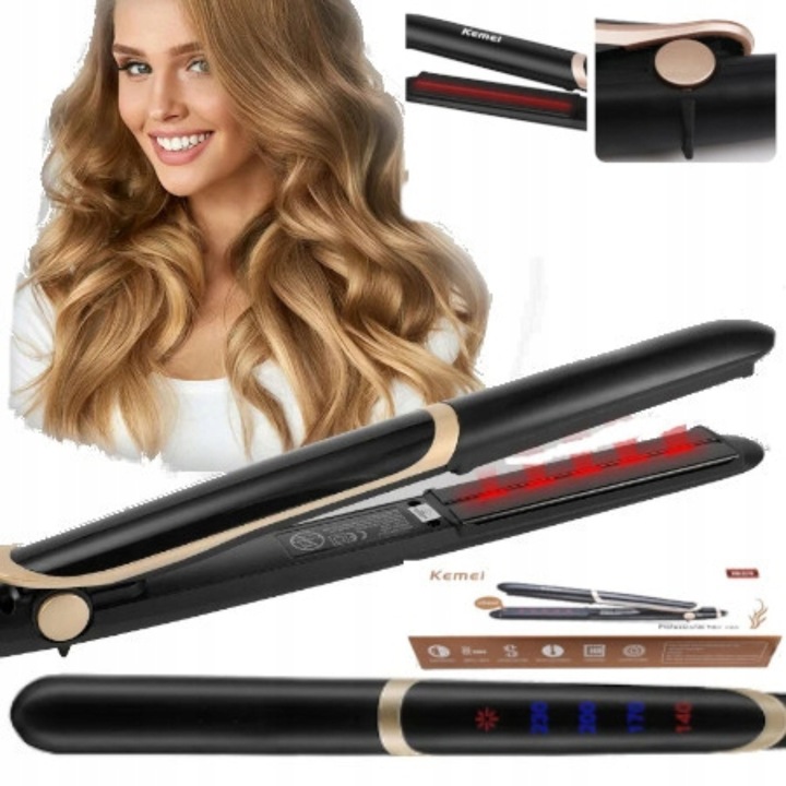 Prostownica do włosów Podczerwień Jonizacja + KRĘCI WŁOSY 2w1 PRO