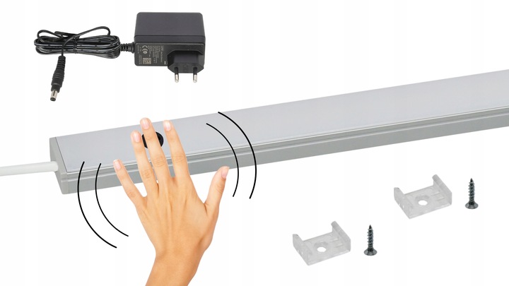 listwa LED podszafkowa oświetlenie LED do kuchni szafy BEZDOTYKOWA