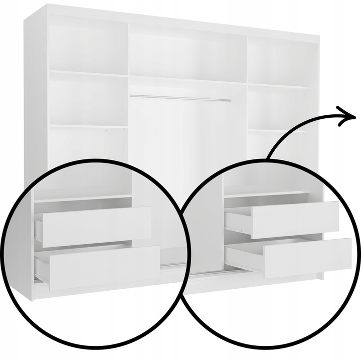 Szafa przesuwna Norvio III 250 cm