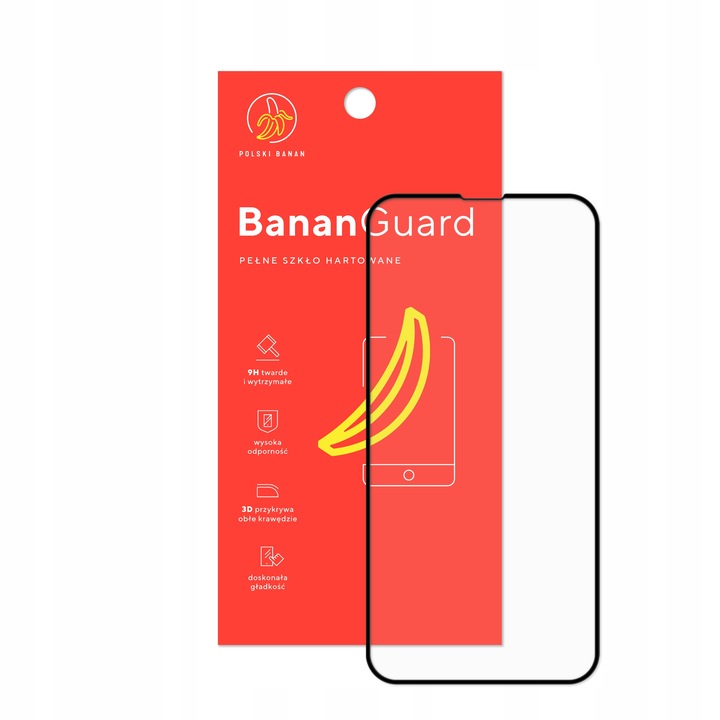 Szkło hartowane 5D BananGuard pełne do Apple iPhone 13
