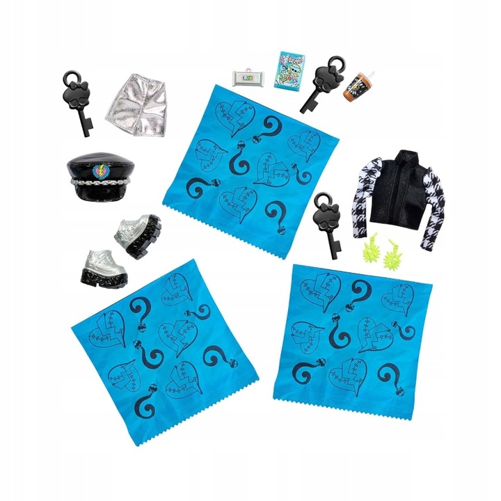 MONSTER HIGH STRASZYSEKRETY FRANKIE STEIN LALKA POTWÓR + 19 NIESPODZIANEK