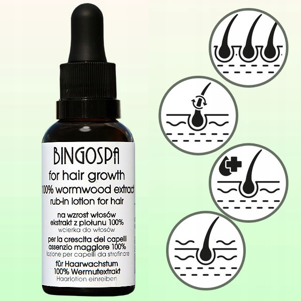 NA WZROST I GĘSTOŚĆ WŁOSÓW EKSTRAKT Z PIOŁUNU 100% WCIERKA DO WŁOSÓW
