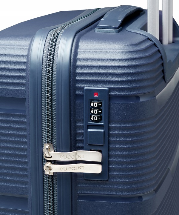 Walizka Duża Podróżna Na Kółkach Twarda XXL PUCCINI Granatowa PP023A-7A