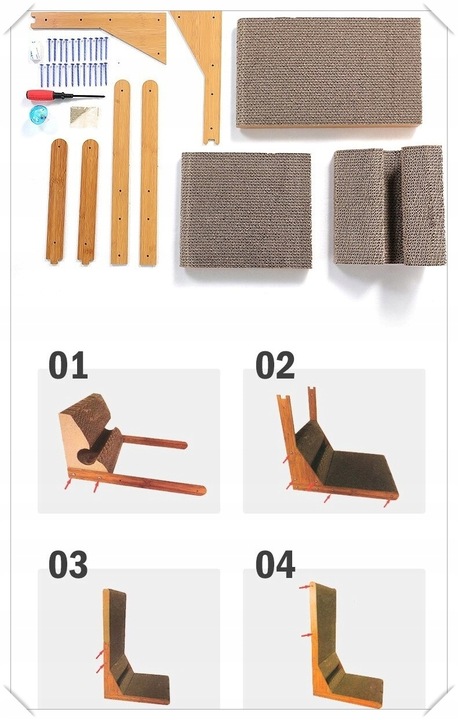 Drapak Narożny Dla Kota Kotów Zabawka z Piłką