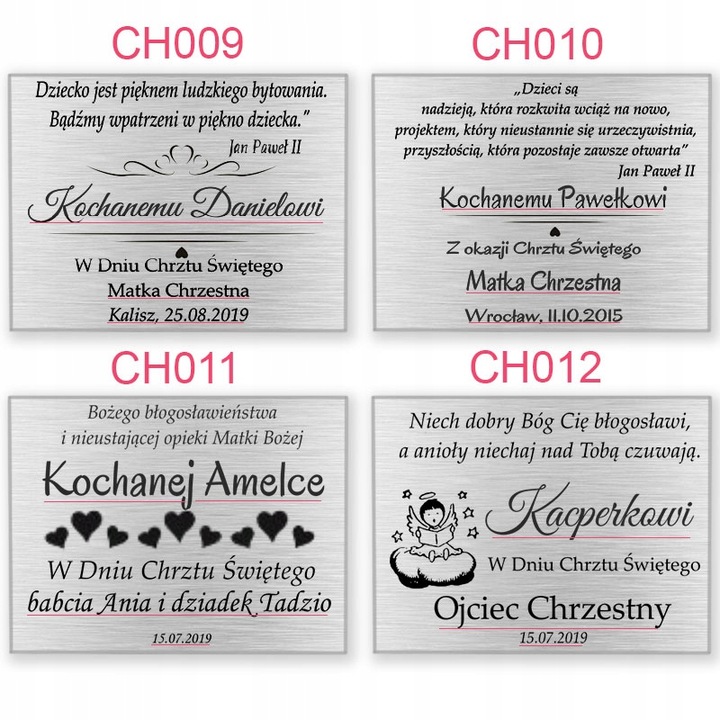 SREBRNY OBRAZEK PAMIĄTKA CHRZTU ŚWIĘTEGO ANIOŁEK ANIOŁ STRÓŻ CHRZEST GRAWER