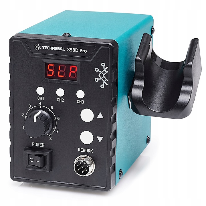 STACJA LUTOWNICZA HOT AIR GORĄCE POWIETRZE TECHREBAL 858D PRO 700W