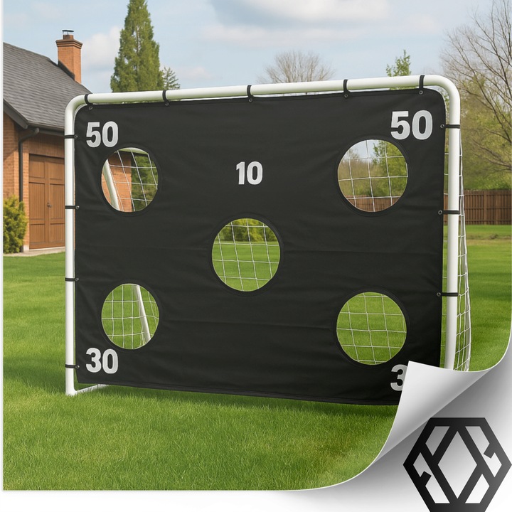 BRAMKA PIŁKARSKA Z MATĄ CELOWNICZĄ dla dzieci SKŁADANA DO PIŁKI NOŻNEJ 2,4m