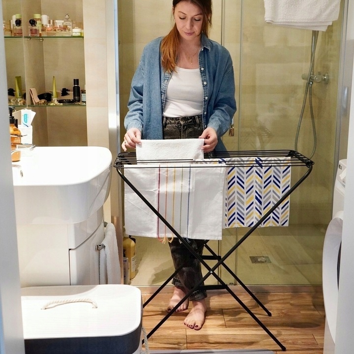 MAŁA SUSZARKA NA PRANIE stojąca balkonowa suszarka na ubrania DO DOMU