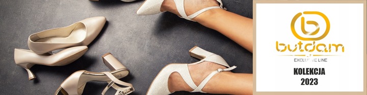 Ślubne czółenka niskie na słupku z paskami beż 38