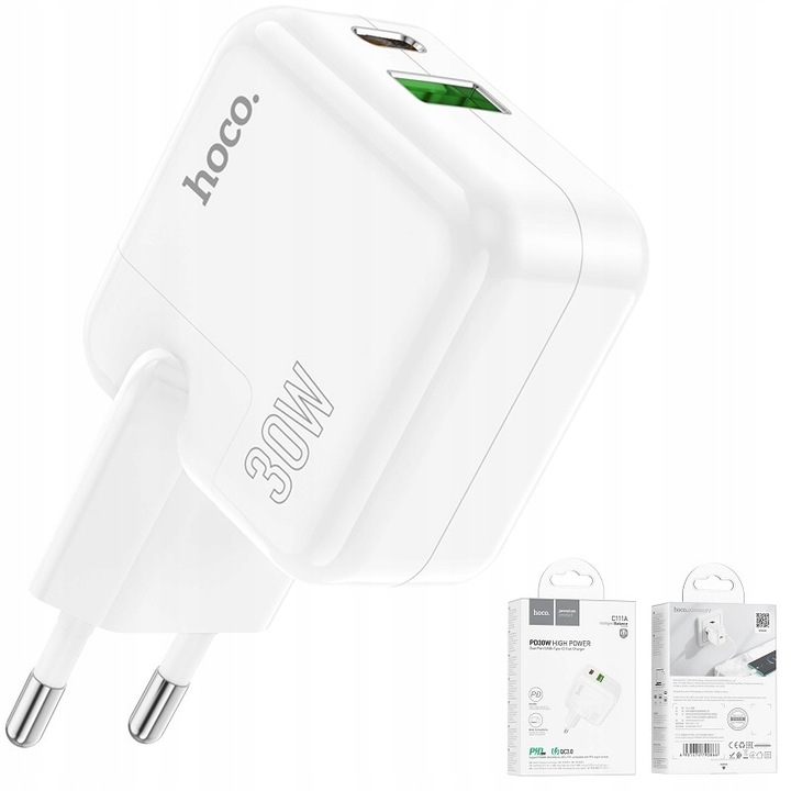 MOCNA SZYBKA ŁADOWARKA Typ Typu C USB-C 30W do iPhone 15 16 e Plus Pro Max