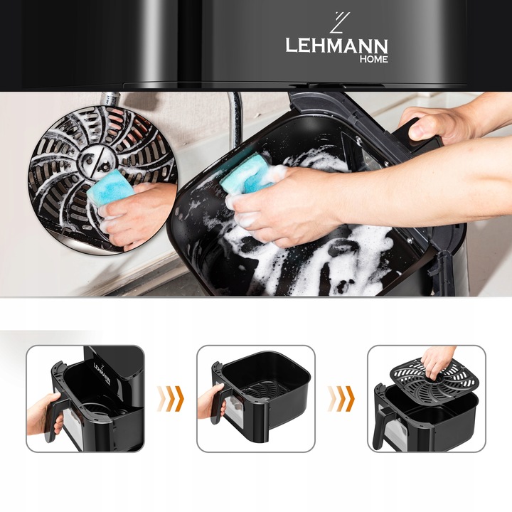 FRYTKOWNICA BEZTŁUSZCZOWA FRYTOWNICA 8L PIEKARNIK AIRFRYER DWUKOMOROWA