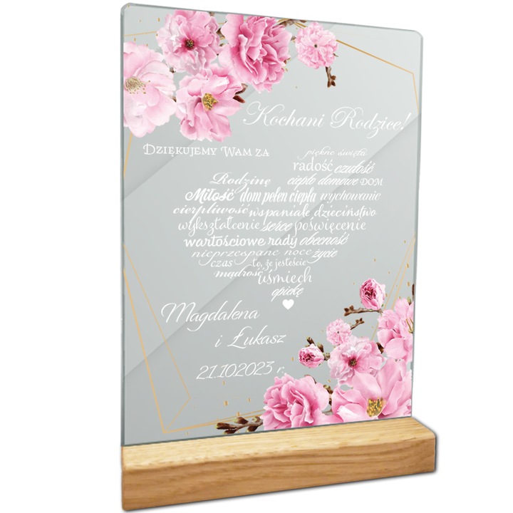 Podziękowanie ślubne dla rodziców dziadków na ślub