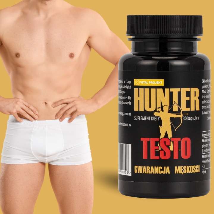 HUNTER TESTO TABLETKI NA POTENCJĘ EREKCJĘ LIBIDO POZIOM TESTOSTERONU WZWÓD