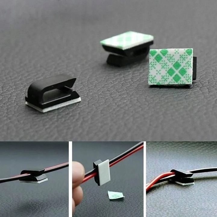 1000x ORGANIZER UCHWYT KLIPS ZACISK DO KABLI