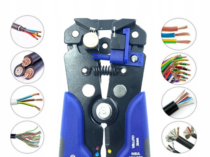 ŚCIĄGACZ AUTO IZOLACJI KABLI PRZEWODÓW ZACISKARKA