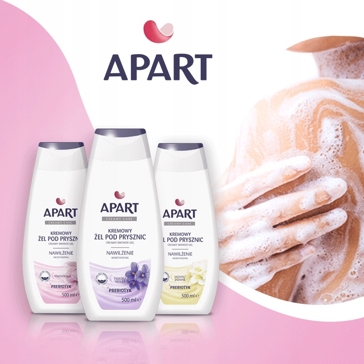 Apart Żel pod Prysznic Damski Vegan 96% Skł Pochodzenia Naturalnego 3x500ml