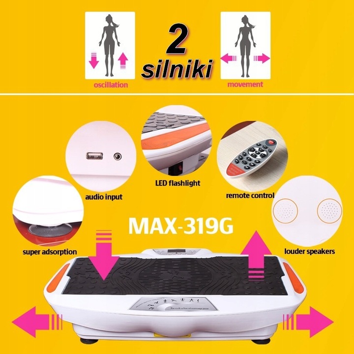 Platforma wibracyjna Wibrująca treningowa wyszczuplająca Masażer do ciała