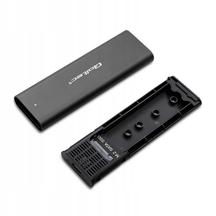 Qoltec Obudowa kieszeń do dysków M.2 SATA SSD NGFF USB typ C