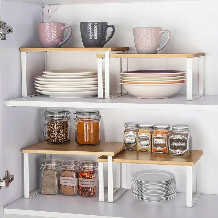 REGAŁ KUCHENNY NA PRZYPRAWY DREWNIANY PÓŁKA ORGANIZER STOJAK BIUROWY