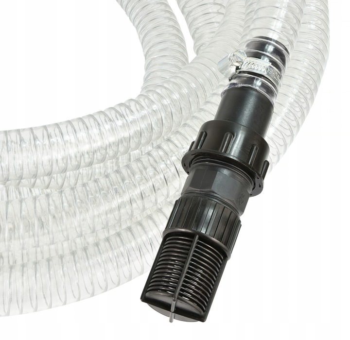 WĄŻ SSĄCY 4M DO POMPY HYDROFORU ZAWÓR ZWROTNY KOSZ ZŁĄCZE 1" ZBROJONY MOCNY