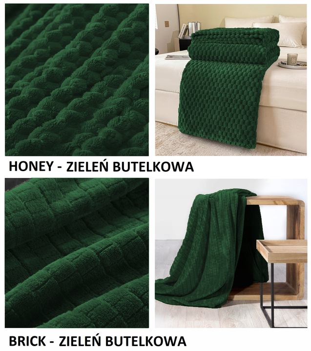 GRUBY CIEPŁY MIĘKKI KOC WYTŁACZANY 160x200cm PLED NARZUTA WZORY KOLORY