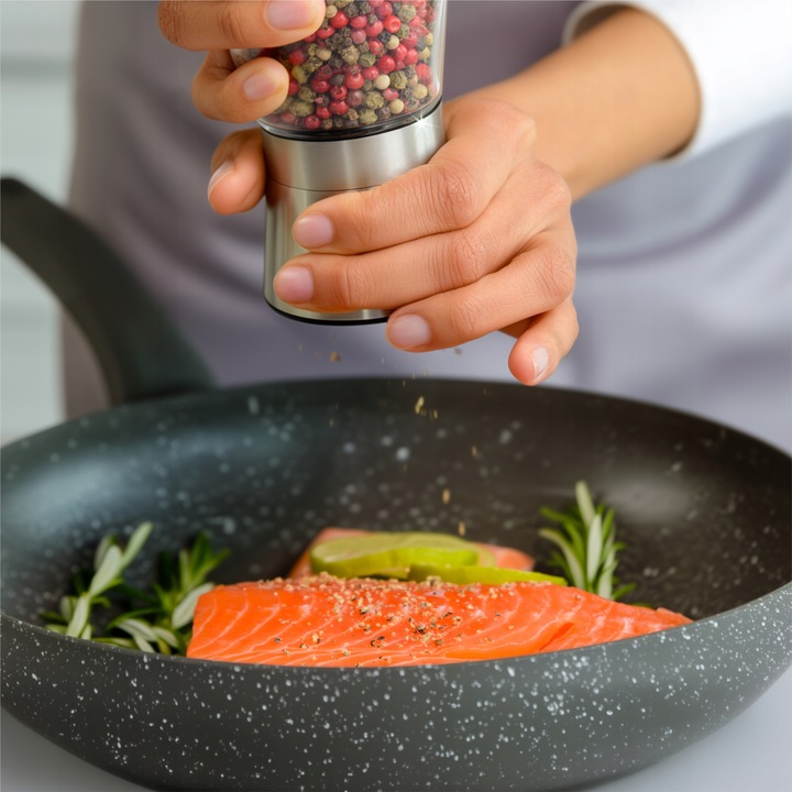 Deiss PRO Zestaw młynków do pieprzu i soli, 2 ręczne młynki i mały lejek